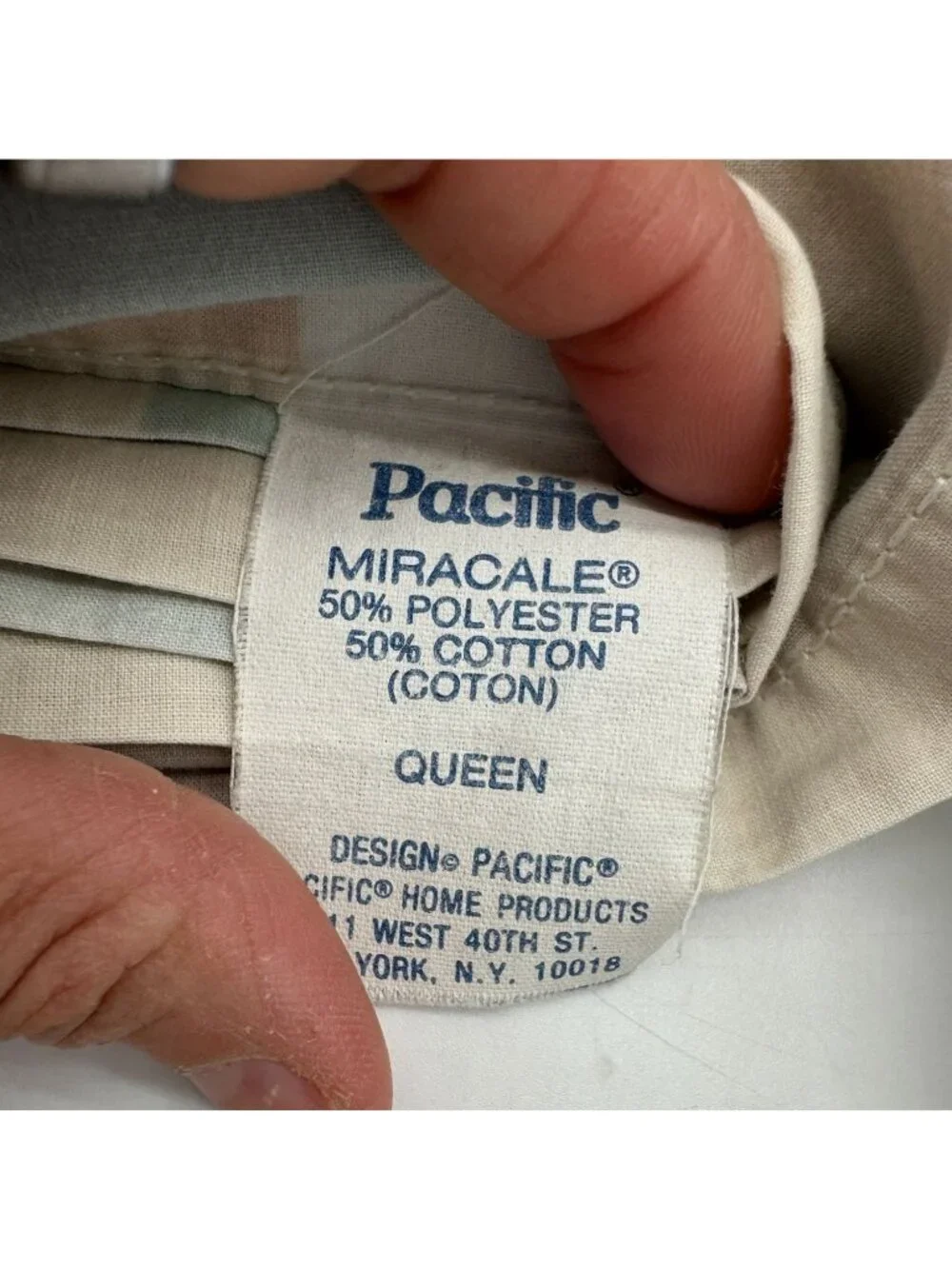 Vintage Pacific Geometric Cotton Blend Queen Fitted & Flat Sheet Set